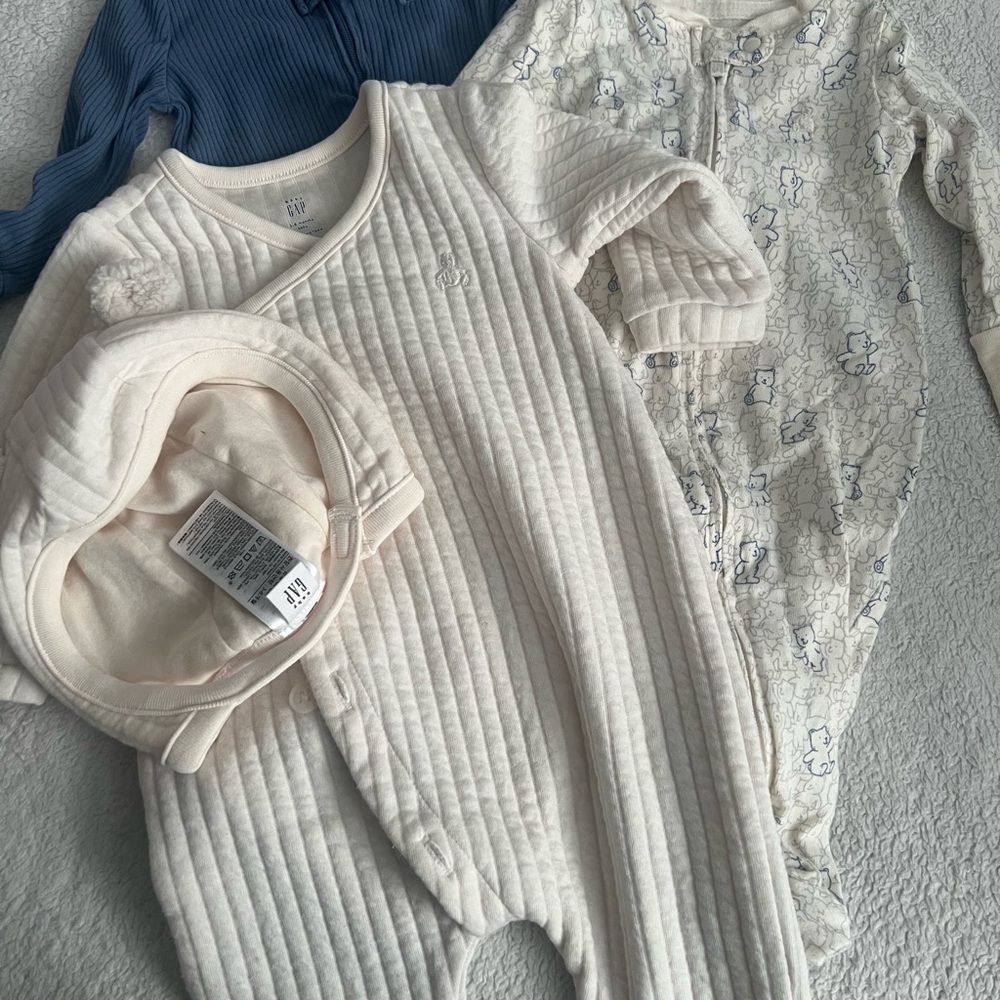 GAP Kids One Pieces in Cream and Blue